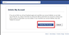 לחצו על "Delete My Account".