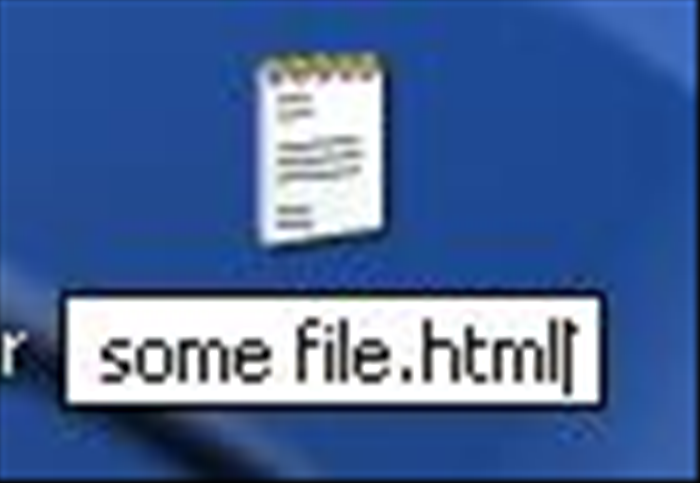 שנו את שם הקובץ לשם כלשהו אבל את הסיומת שלו (מה שמגיע אחרי הנקודה) שנו ל'html' , לדוגמא:
some file.html